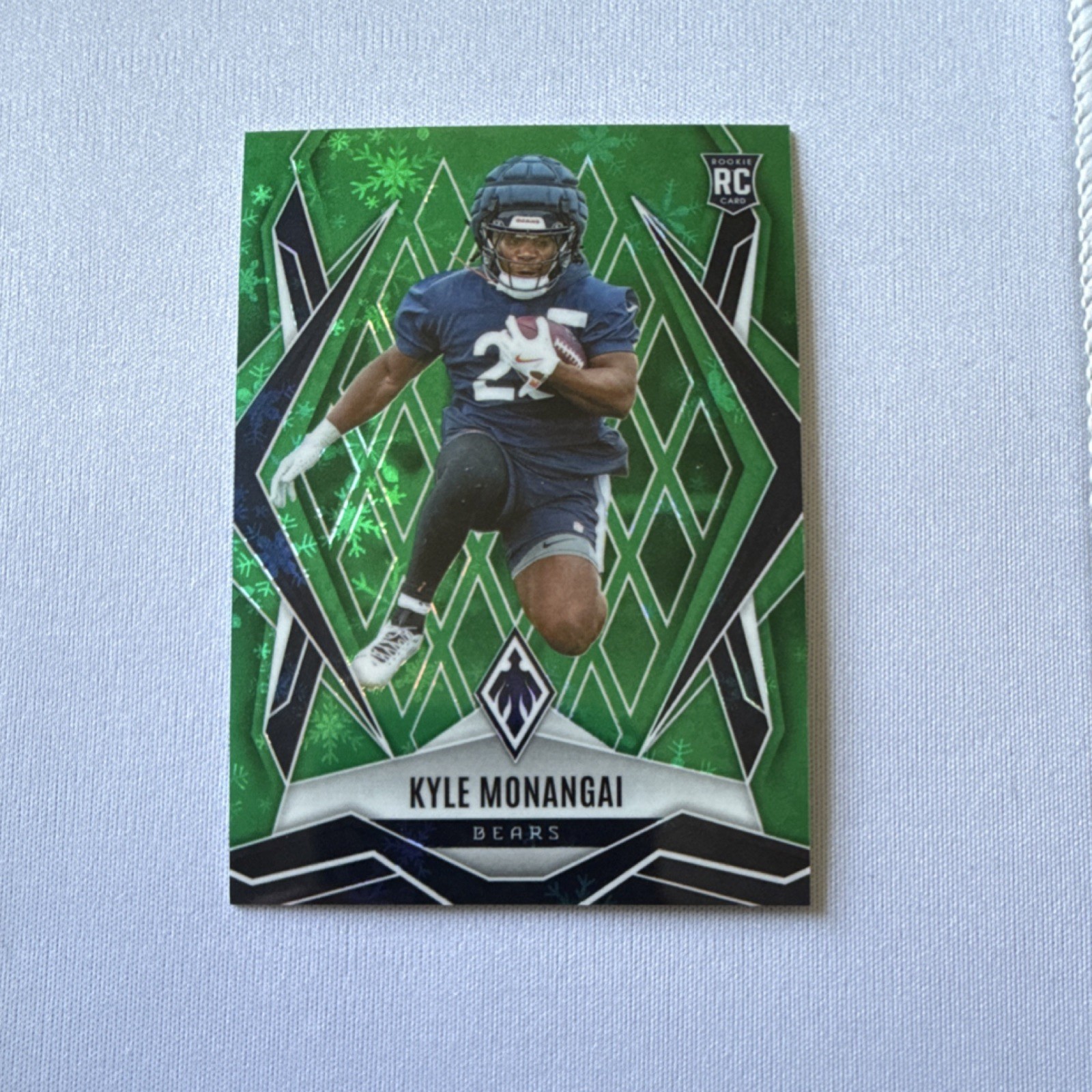 2025 Panini Phoenix Green Winter Rookie Kyle Monangai Bears #249 /149