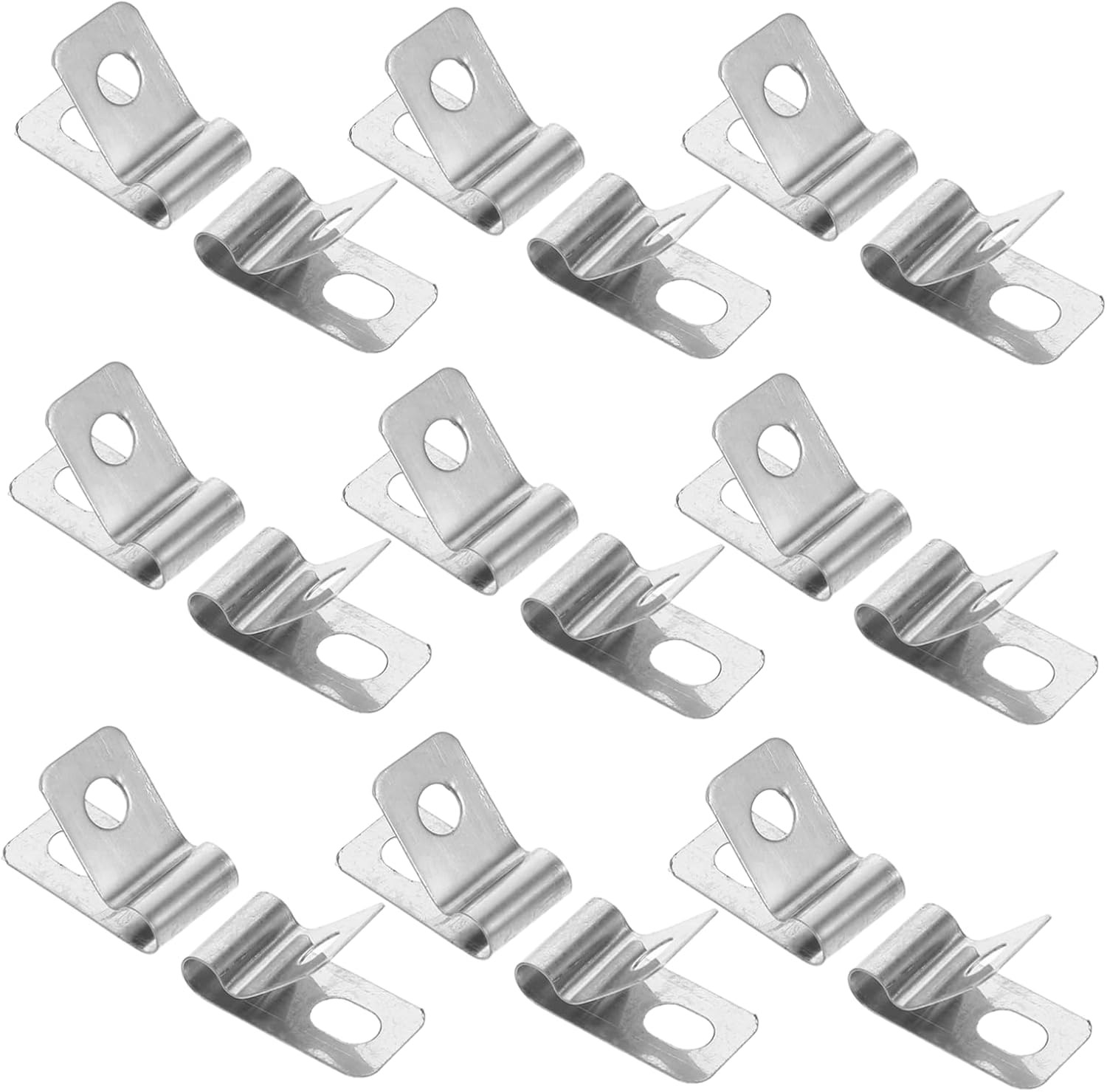 100Pcs Stainless Steel Wire Fence Clips Heavy Duty Metal Clamps for Securing Wel