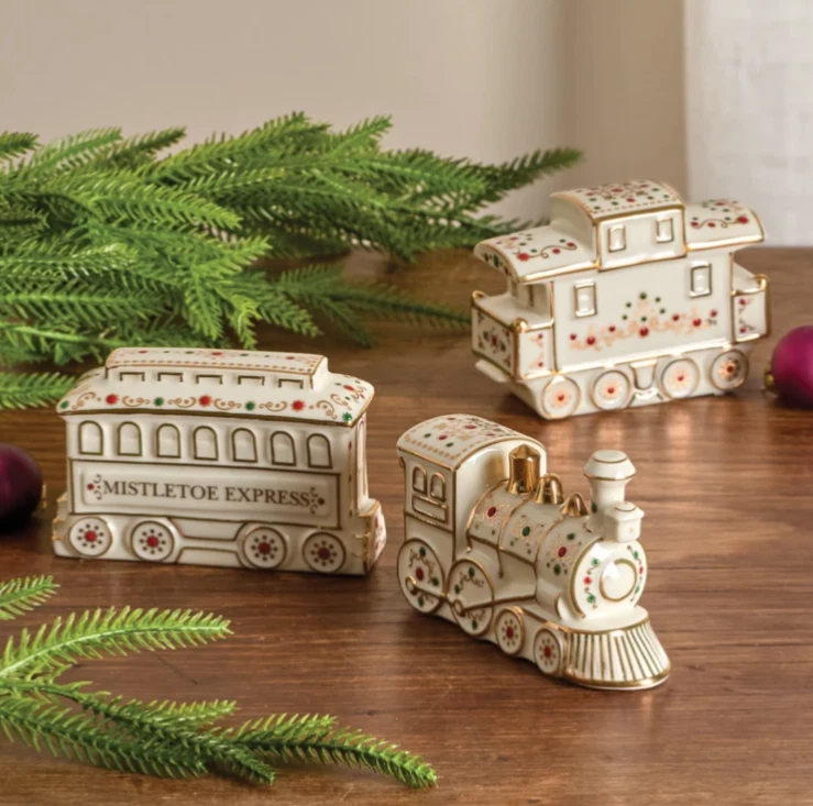 Lenox クリスマス 限定トレイン 収納、キャンディージャーセット lenox christmas train products for sale | eBay