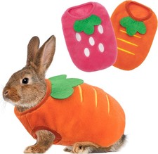 Guinea Pig Clothes - Cute Fleece Warm Pet Outfits for XXS, pink and orange