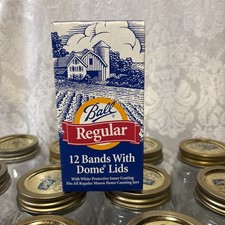 Vintage Ball Mason Jar Caps Dome Lids 1 Regular Box 12 NWT Brand New Box