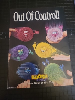 Koosh Kins Toy Vintage 1991 Print Ad 8x11  