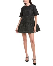 Ganni Jacquard Mini Dress Women's Black 34