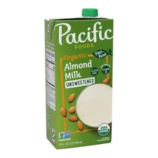 Pacific Foods Organic Unsweetened Almond Milk 32oz Lactose Free Vegan Milk