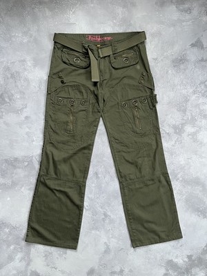 Fishbone Cargo Hose Military Olivgrün Utility Techwear Y2K Damen L / Herren M