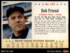 1963 Post Cereal #145 Bob Friend Pirates 4 - VG/EX