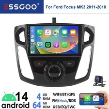 4+64G Android 14 Car Stereo Carplay GPS Navi +AHD For Ford Focus MK3 2011-2018