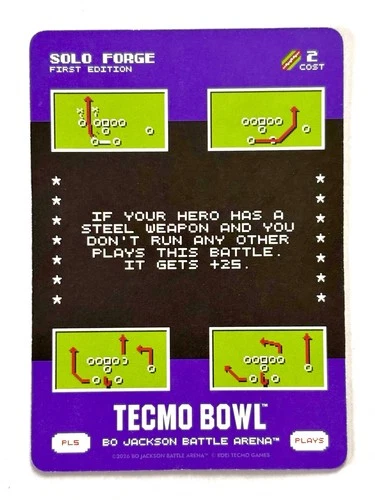 Bo Jackson Battle Arena Tecmo Bowl ‘Solo Forge’ Play Card #PL5 SSP
