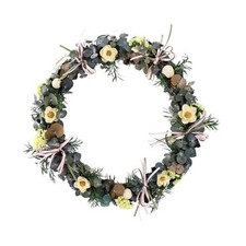 14 Inch Front Door Wreath - Natural Anemone Eucalyptus Wreath Eucalyptusgarden