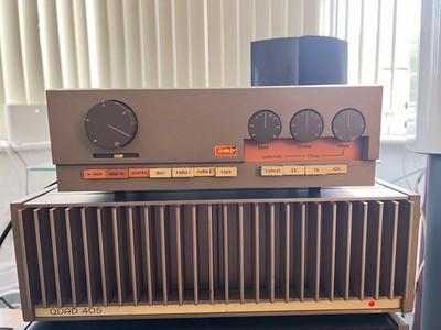 Quad 33 & 405 Amplifier Vintage British Combo Fully Working Condition / leads