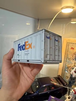 Mini Iron Storage Box Miniature Shipping Container - FedEx