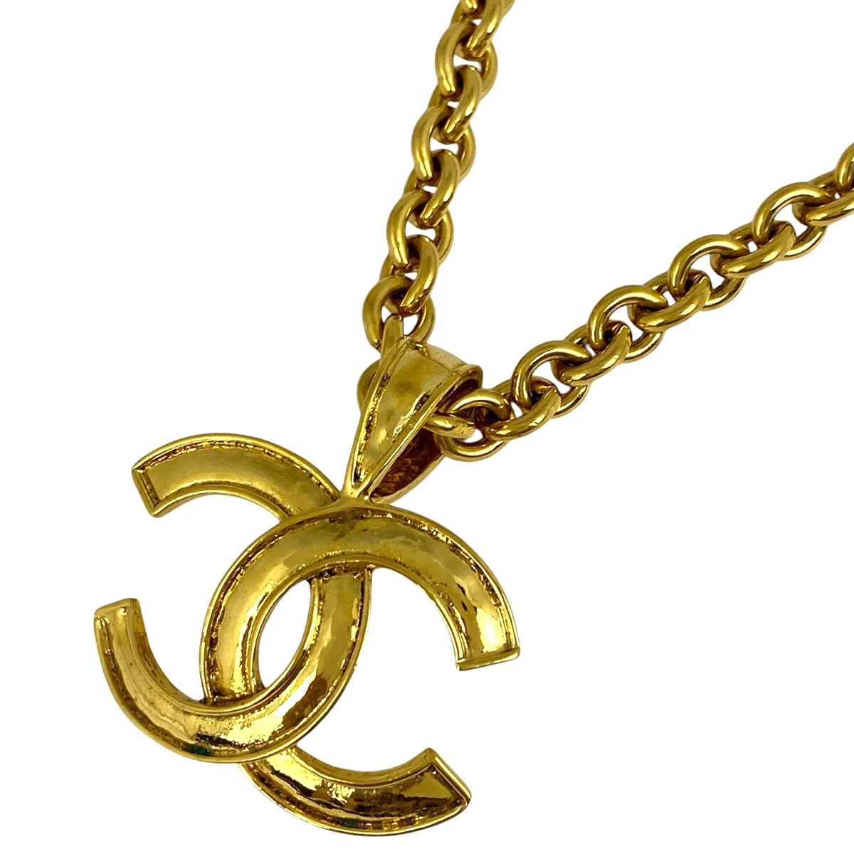 Collana catena logo CC CHANEL (Incastro) CC collana CC placcata oro donna