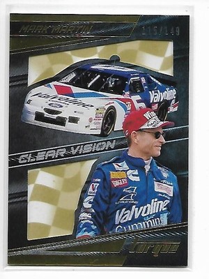MARK MARTIN 2017 PANINI TORQUE CLEAR VISION GOLD PARALLEL XXX/149