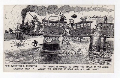 KÜNSTLER SIGNIERT, REG CARTER, THE SOUTHWOLD EXPRESS, AUSFLUGSZUG