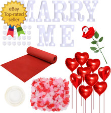 Marry Me Light up Letters Proposal Decorations Marry Me Sign 24 LED Candles