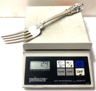 Vintage Wallace Sterling Silver "Grande Baroque" Dinner Fork (2.4 Oz 69 Grams)