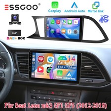 DAB+ Für Seat LEON 5F1 2012-2019 Android 15 Autoradio GPS Navi WIFI Carplay KAM+