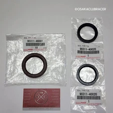 Genuine OEM 92-00 Toyota Lexus Cam & Crank Seal Set 2JZGTE 1JZGTE GE FSE 3.0 2.5