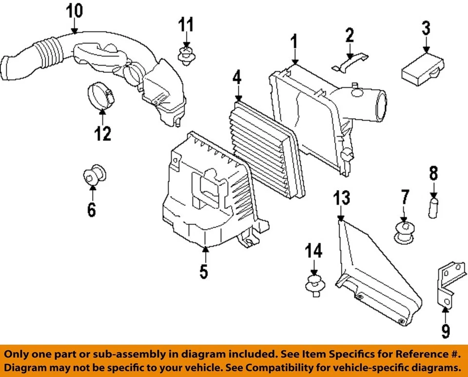 Conjunto de filtro de aire usado se adapta a: Subaru Impreza 2015 2,0 L con PZEV grado A Foto 3 de 4