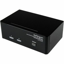 StarTech 2 Port DVI VGA Dual Monitor KVM Switch USB with Audio  USB 2.0 Hub