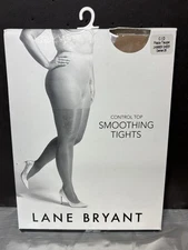 Lane Bryant Control Top Smoothing tights C/D Plaza Taupe Shimmer Sheer USA
