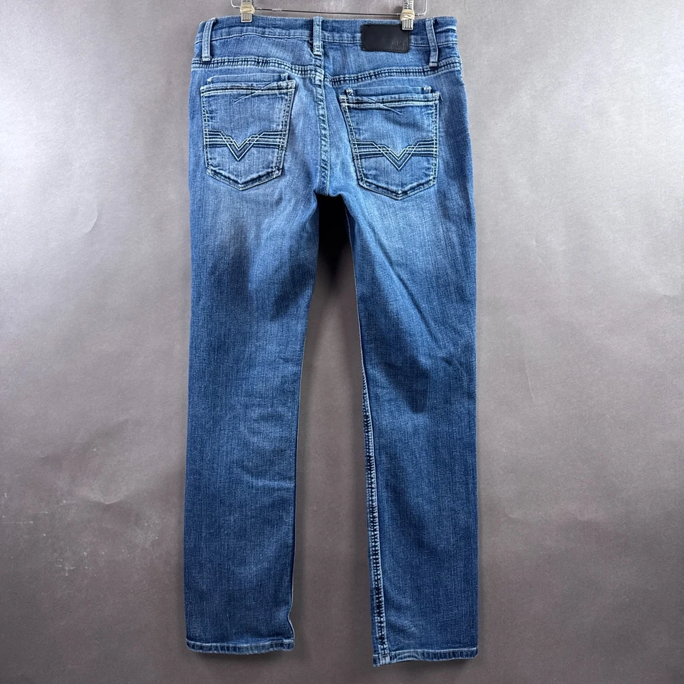 Pantalones de mezclilla BKE con hebilla para hombre 32x30 azules Jake descoloridos rectos (etiqueta 32x32) Foto 3 de 4