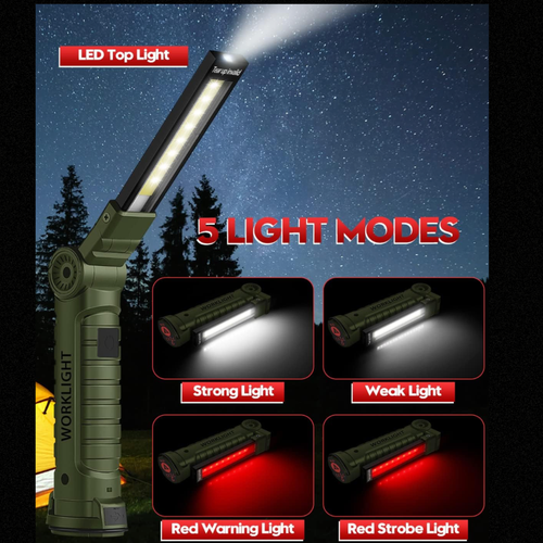 Rechargeable LED COB Work Light Mechanic Flashlight Lamp Magnetic Base Bright - Picture 17 of 36