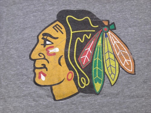 Chicago Blackhawks NHL Hockey Shirt ~ Men's XXL Slim / XL ~ Gray G-III 3 Four - Picture 3 of 4