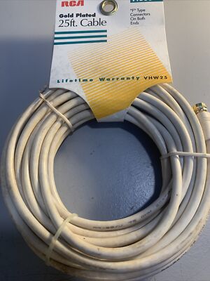 RCA Gold Plated 25-ft White Video Cable  F  Type Connectors VHW25