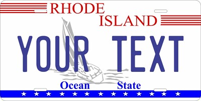 Rhode Island Sailboat License Plate Personalized Auto Bike Motorcycle Custom 