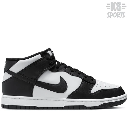 Nike Dunk Mid 'Panda' White Black Leather Men's Lifestyle Sneakers FQ8784-100