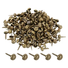200pcs 6x12mm Mini Brads Paper Fasteners Scrapbooking Accessories Bronze Tone