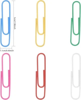 SIGMA Büroklammern groß - 50mm lang - 200 Stück - Aktenklammern, Briefklammern