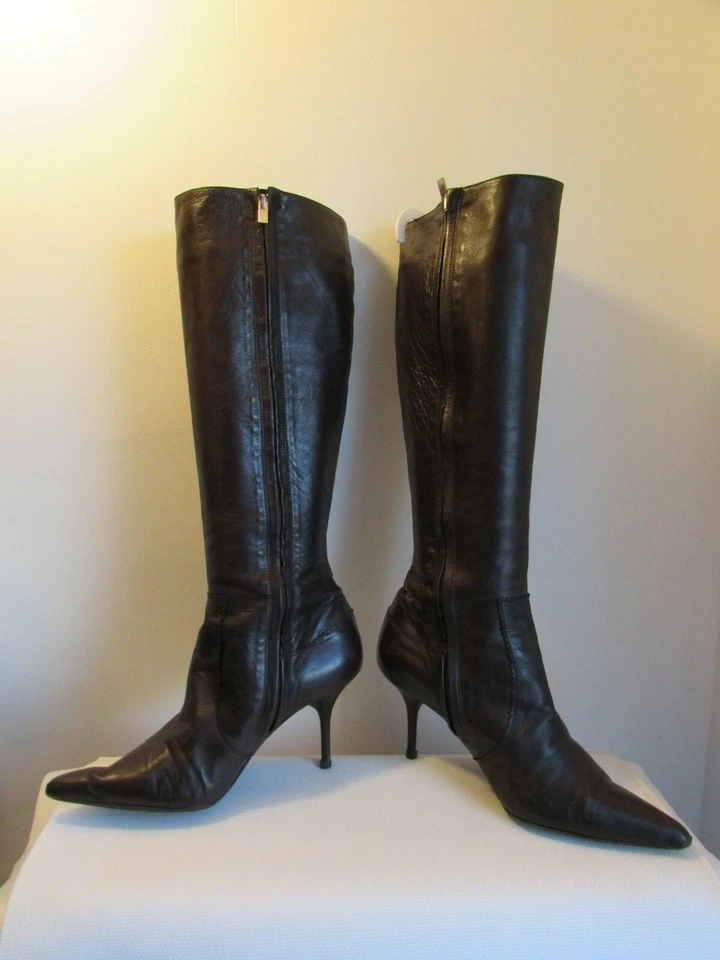 bottES vintage inès de la fressange cuir marron 37 - Photo 4/4