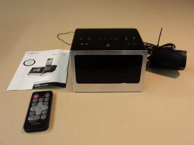 HMDX Audio Flow Docking Sound System Alarm Clock Black HX B 312 image