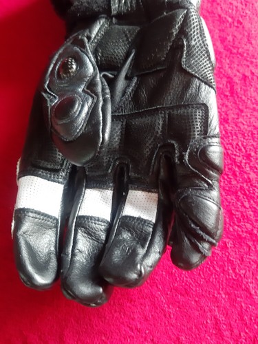 Motorrad Leder-Handschuhe mit Protektoren Original Honda Superbike Größe S - Bild 7 von 22