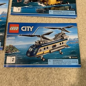 Lego City 60093 Deep Sea Helicopter Building Set Instruction Manuals Books