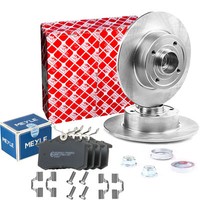Febi Bremsscheiben 240Mm Mit Radlager BeläGe Hinten Satz FüR Clio 3 Megane 2