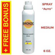 BRONZE - Sunless Self Tanning Spray Auto - MEDIUM - 6 oz Best Tanner Mitt