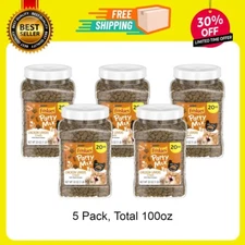 Friskies Cat Treats, Party Mix Chicken Lovers Crunch, 20 oz. Canister, 5 Pack