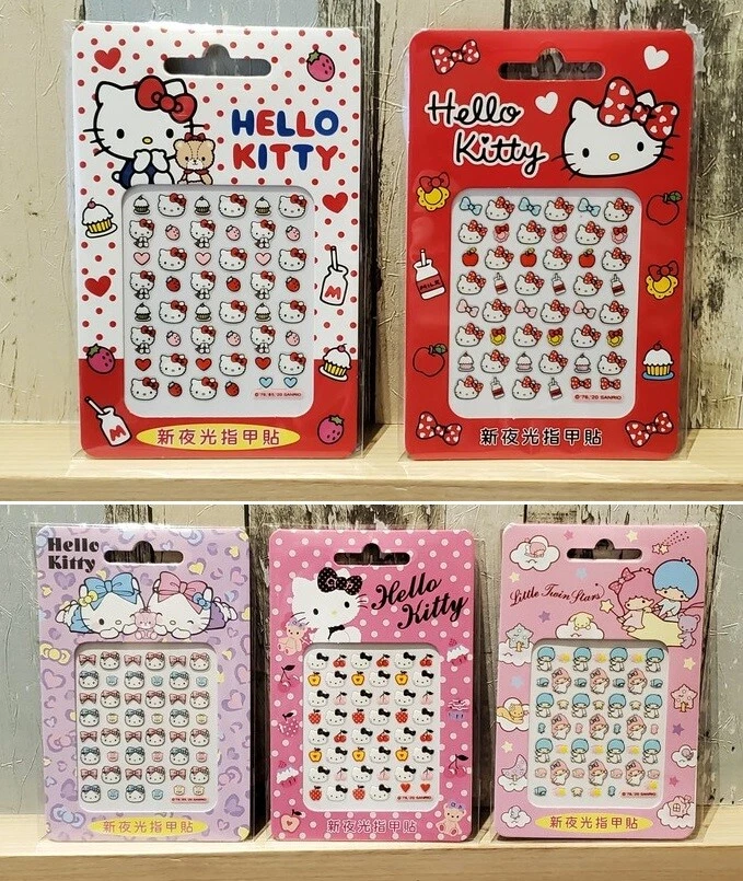 Hello Kitty Nail Stickers Glow Melody Sanrio Little Twin Stars Manicure  Pedicure