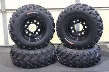 KAWASAKI MULE 3010 25" KENDA BEAR CLAW ATV TIRE QB BLACK ATV WHEEL KIT KAWQB