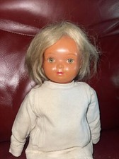 Antique Vtg SNF France Celluloid Doll with Cloth Body TLC