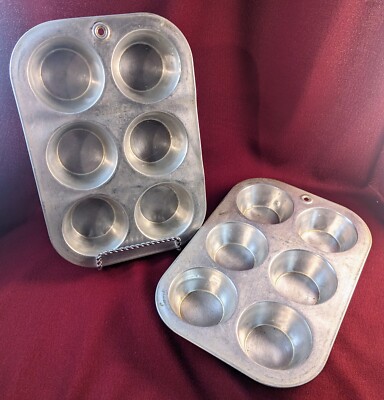Set/2 Chilton Ware 606-1 MUFFIN PAN VTG