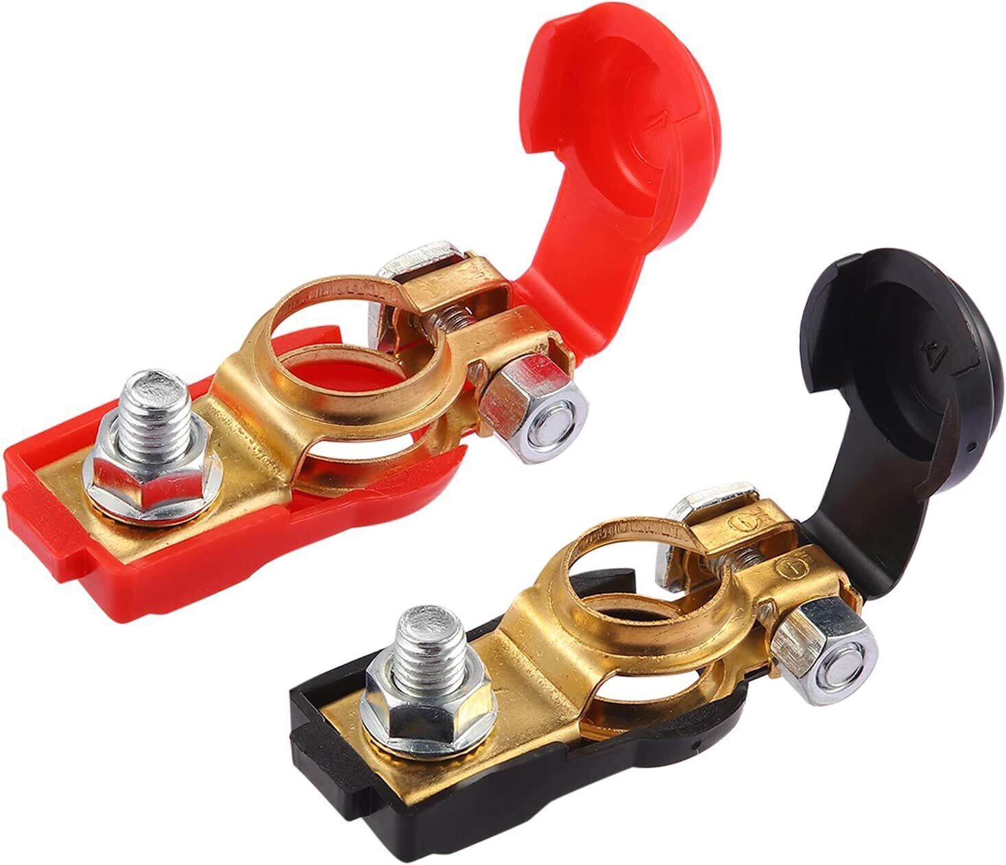 Car Battery Terminals Cable Ends Connector Clamp Negative Positive For Marine 2x