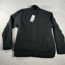 New Marc New York by Andrew Marc Men Long Sleeve Sweater Jacket Black Large NWT