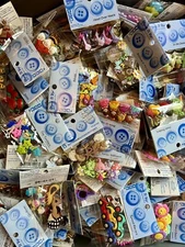 Joann Fabrics 25 Packs Jessie James Dress It up Button & Embellishment Lot