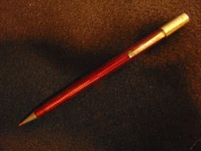 Vintage Scripto translucent mechanical pencil - red, continuous twist advance