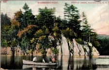 Postcard Washburn's Point Esopus Creek Saugerties New York Postmarked 1907