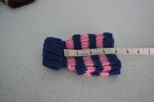 SALE SAVER SET 3 XXS 4" HAND KNITTED DOG COAT MIXED TEACUP CHIHUAHUA/ YORKIE - Picture 5 of 7